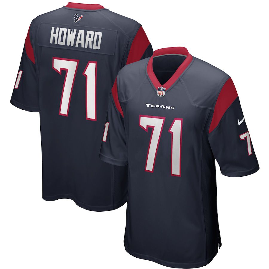 Men Houston Texans #71 Tytus Howard Nike Navy Game Player NFL Jersey->houston texans->NFL Jersey